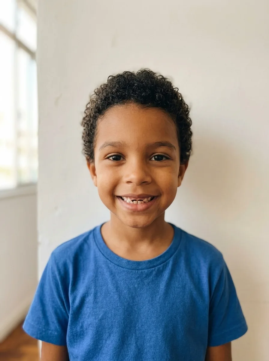 Foto de exemplo: Theo, o irmão (fictício)